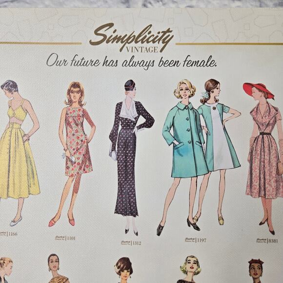 Simplicity Vintage Patterns Canvas Artwork Our Future Has Always Been Female - Picture 2 of 15
